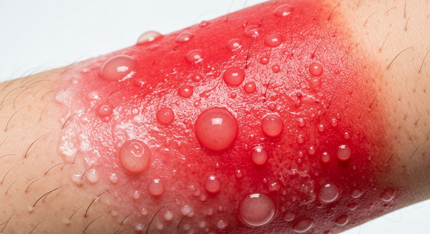 Second-degree burn symptoms pictures