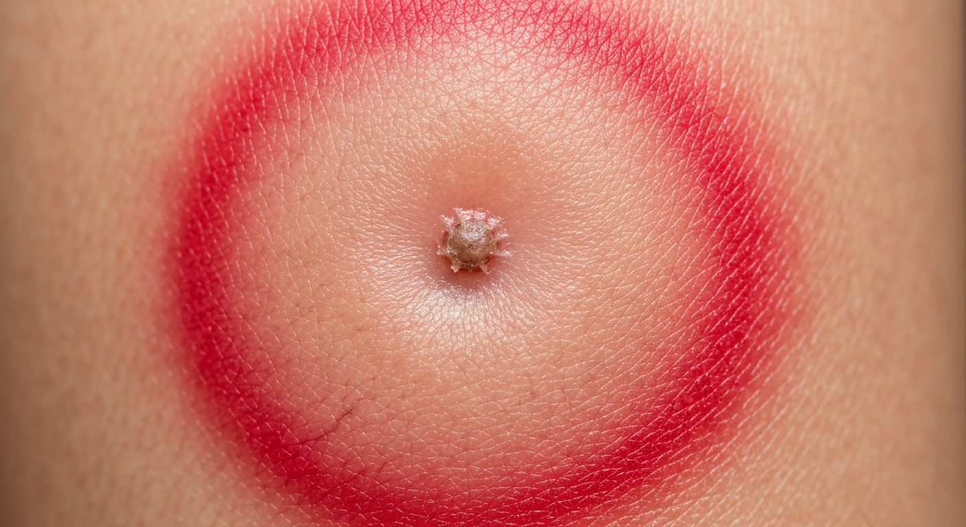Tick bite symptoms pictures