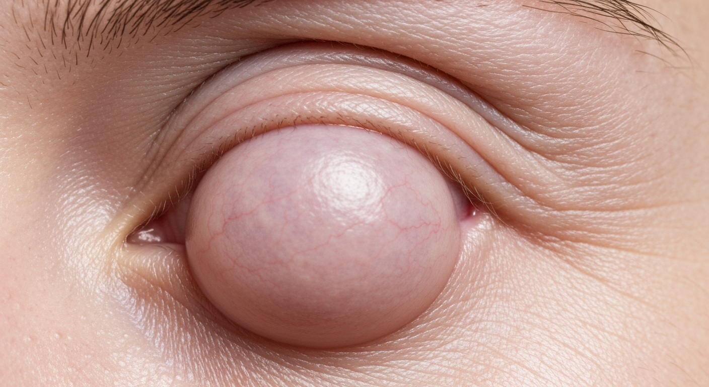 Under-eye hernias symptoms pictures