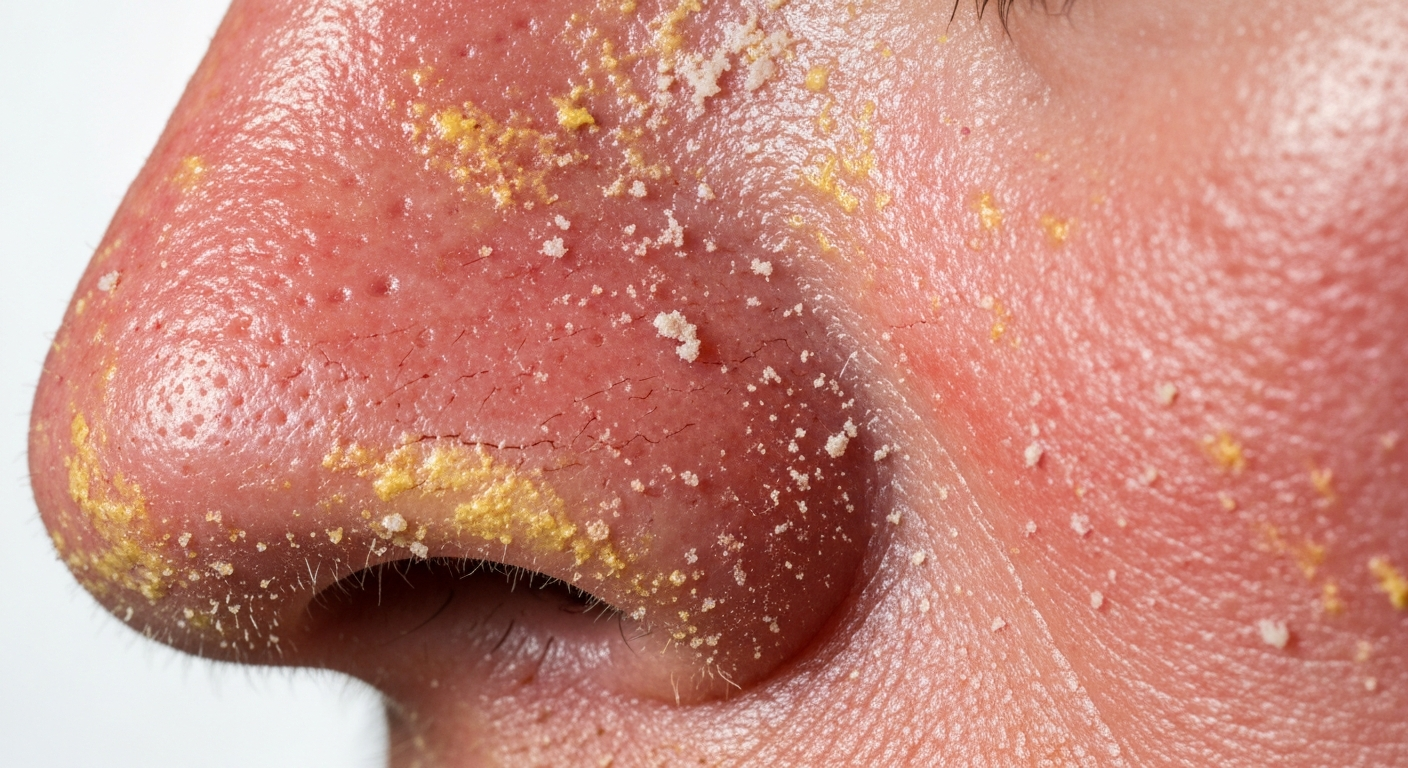 Seborrheic dermatitis on the face symptoms pictures