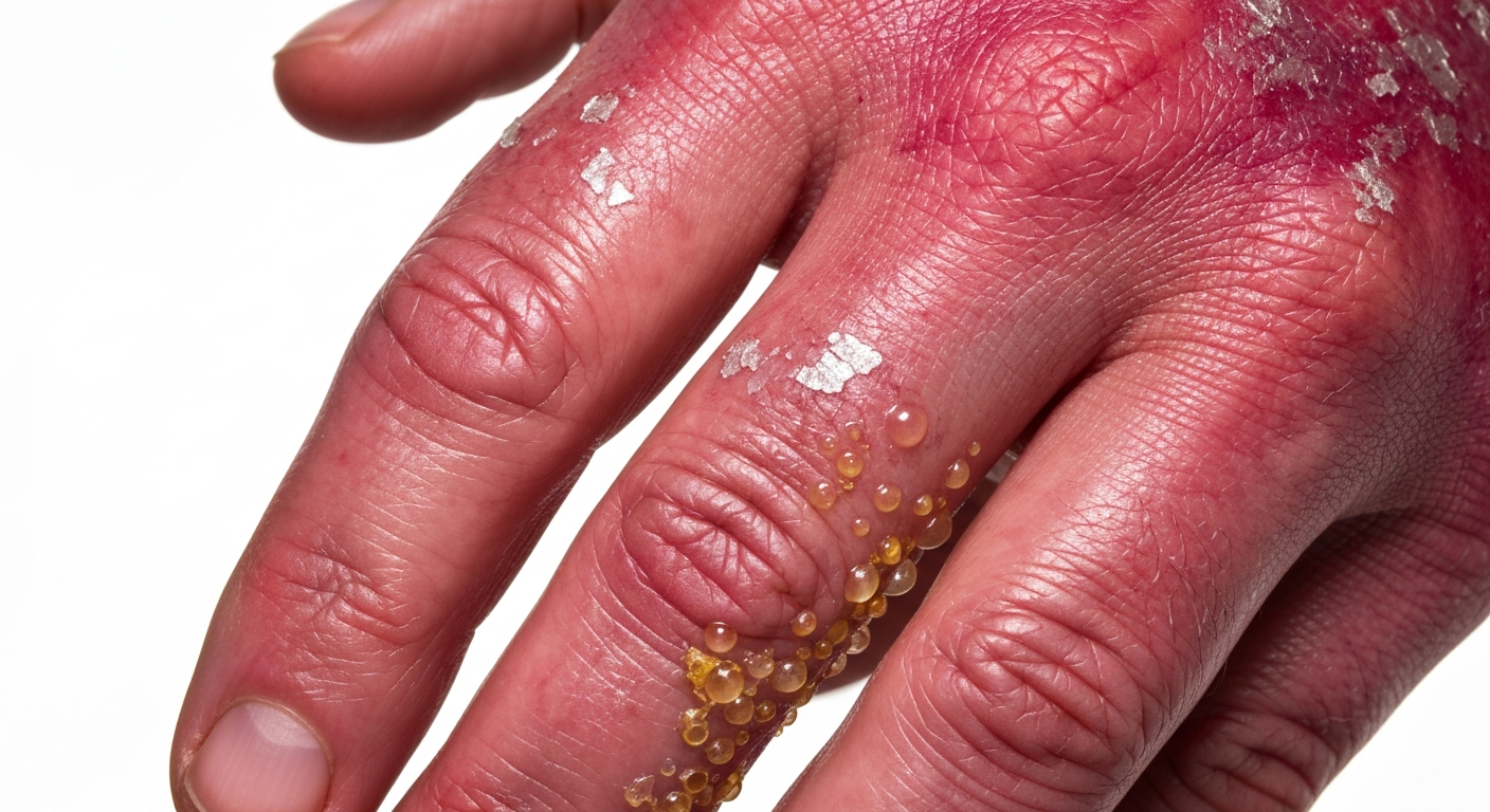 Hand dermatitis symptoms pictures