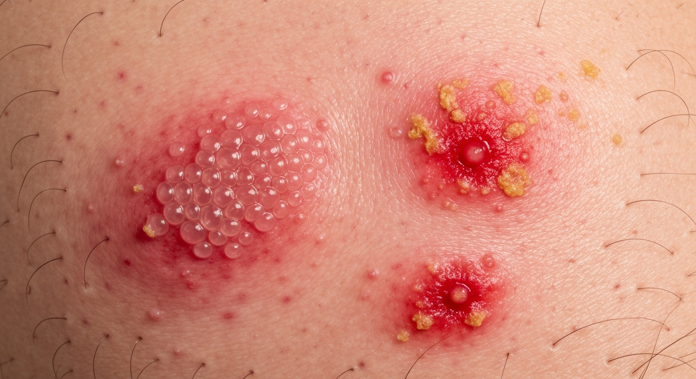 Genital herpes in men symptoms pictures