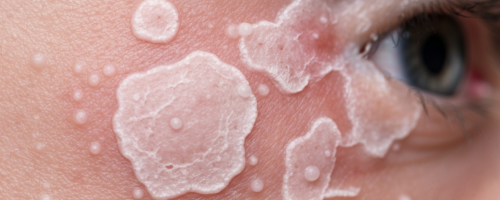 Lichen sclerosus on the face symptoms pictures