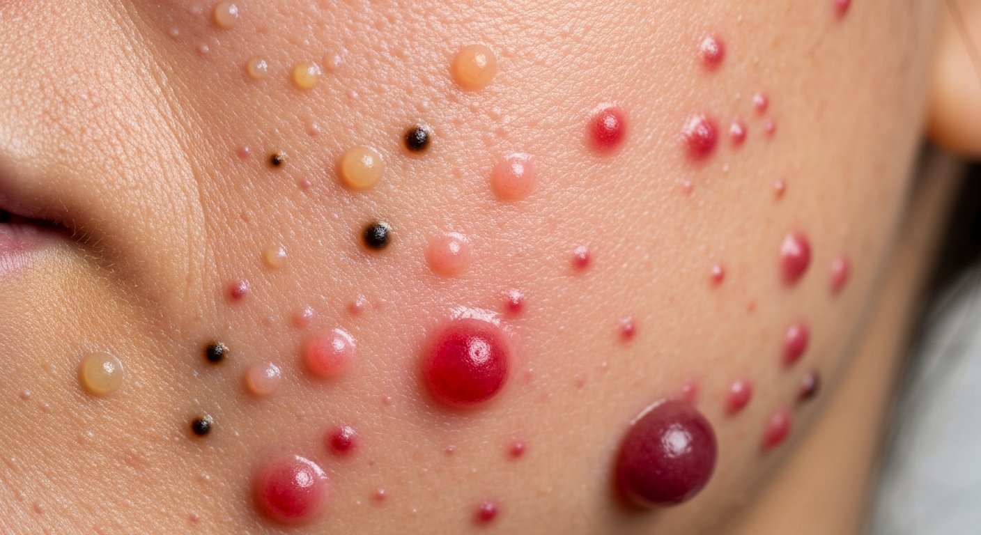 Acne symptoms pictures