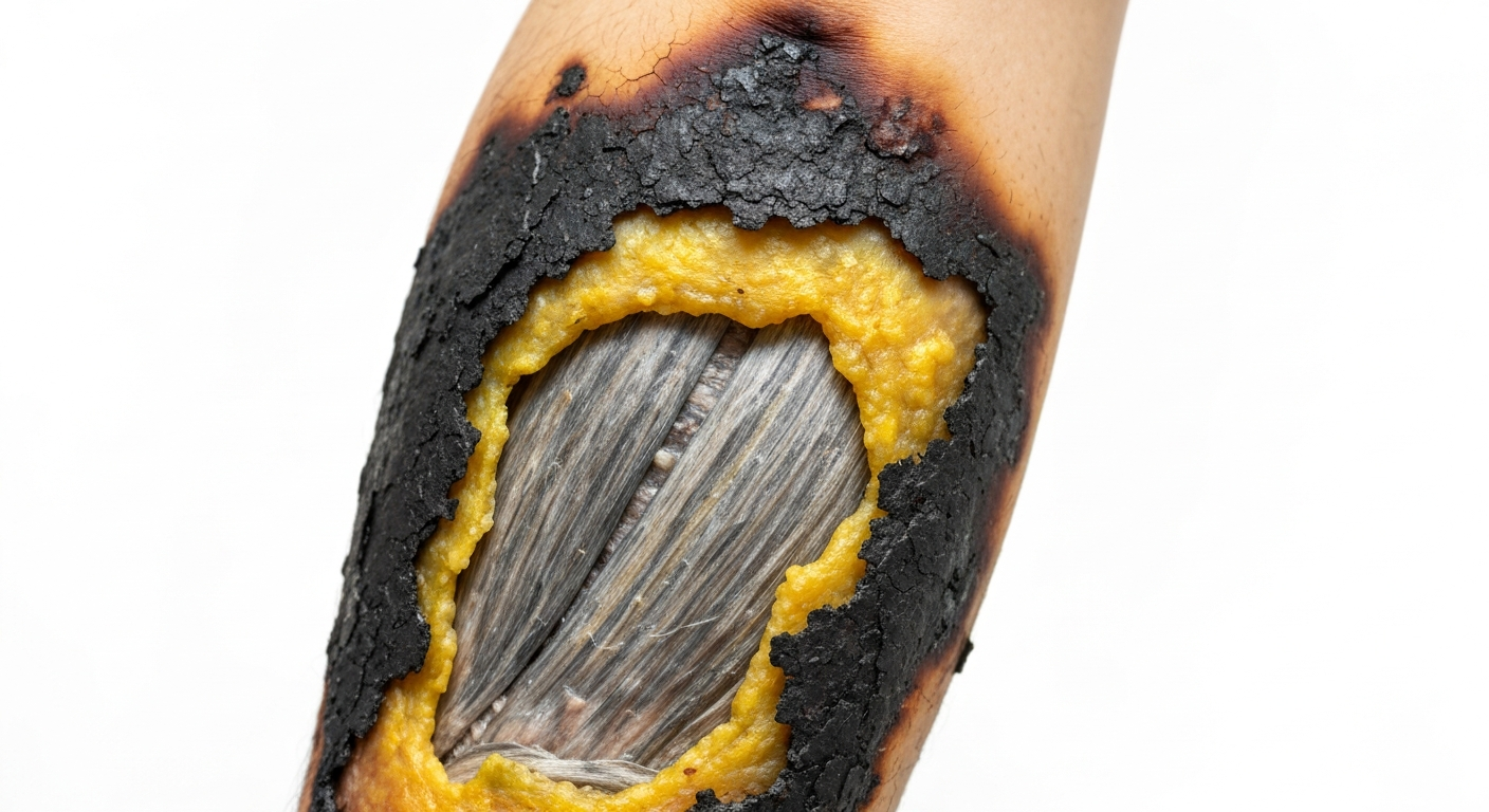 Fourth-degree burn symptoms pictures