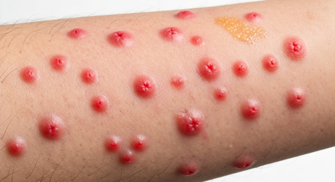 Bedbug bite symptoms pictures