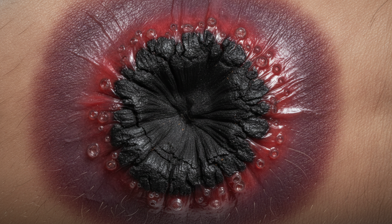 anthrax symptoms pictures